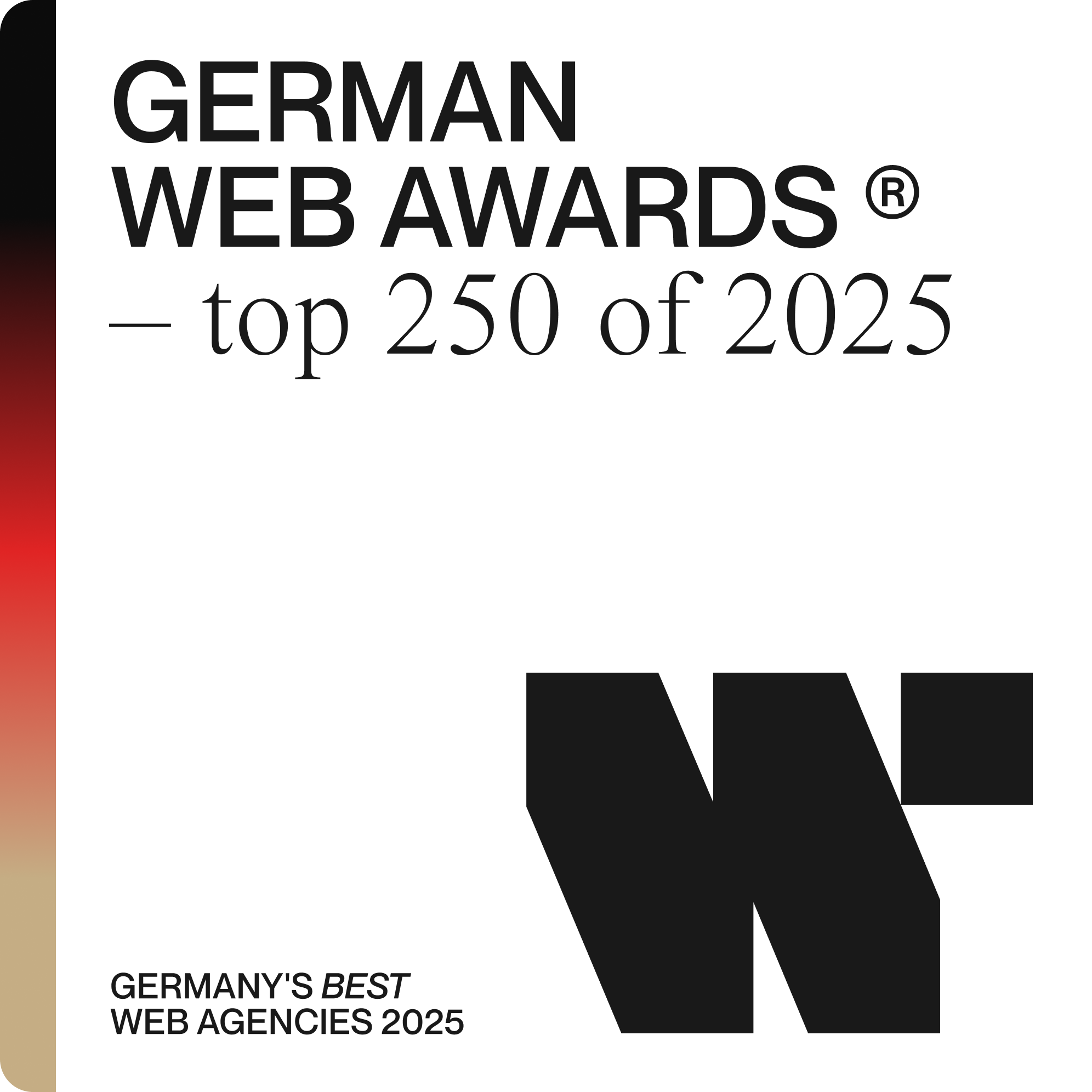 German Web Awards – top 250 of 2025